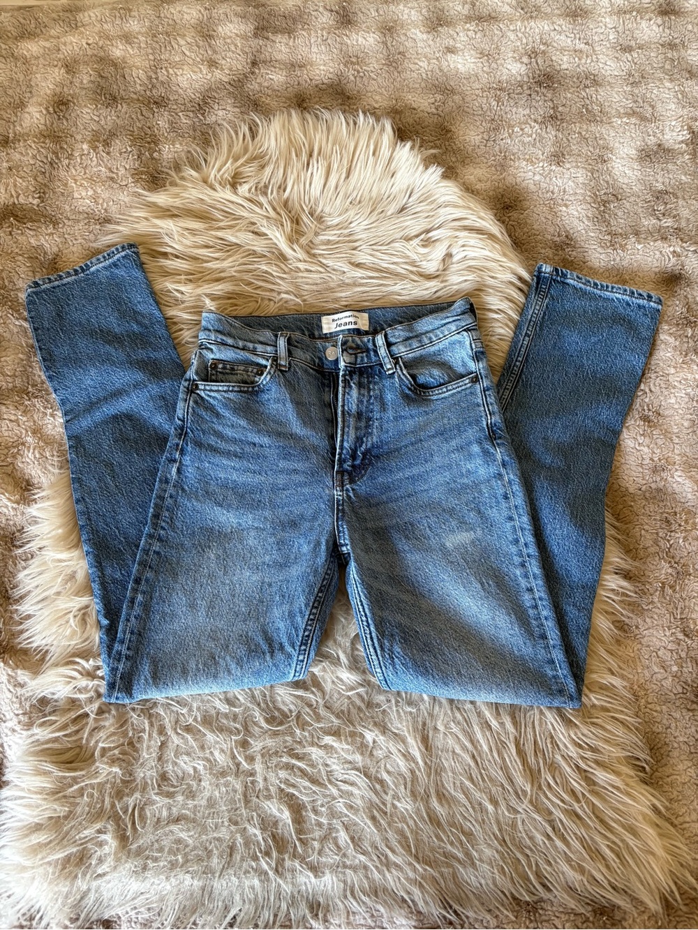 Reformation High-Rise Straight Leg Jeans